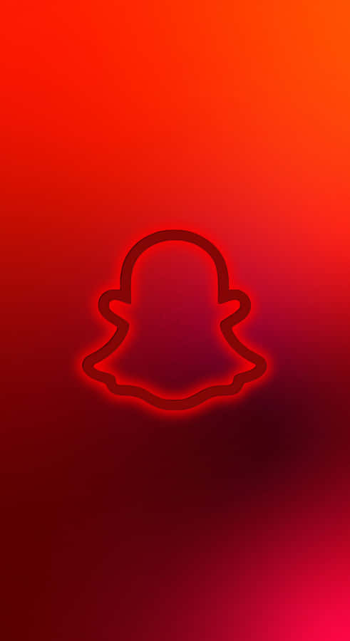 Red Snapchat Logo Design Wallpaper