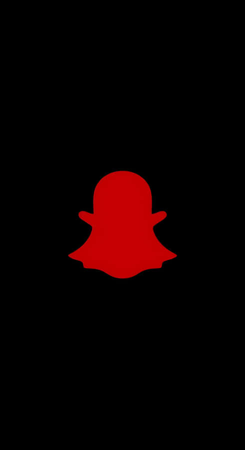 Red Snapchat Logo Design Wallpaper
