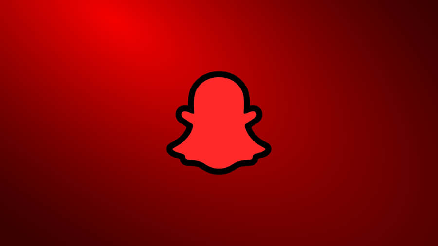 Red Snapchat Logo Design Wallpaper