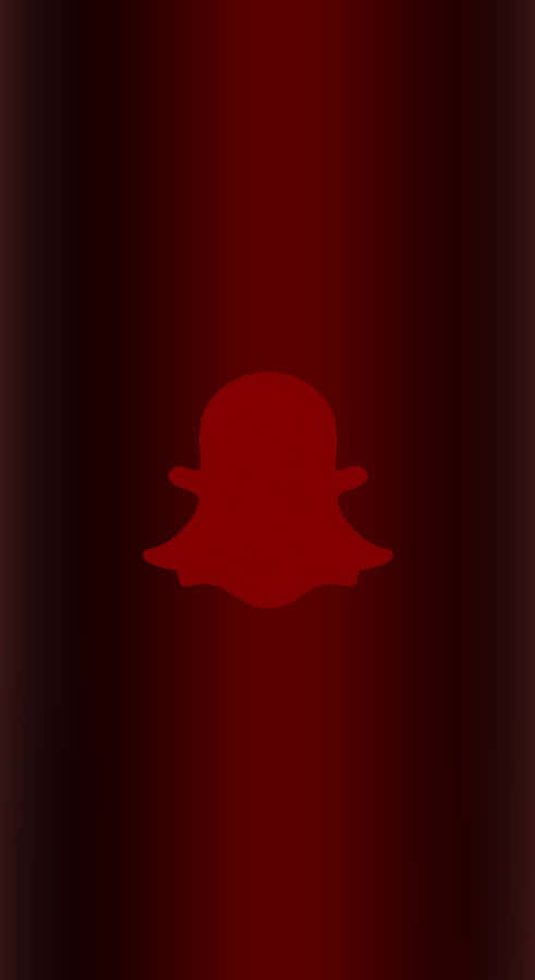 Red Snapchat Logo Design Wallpaper