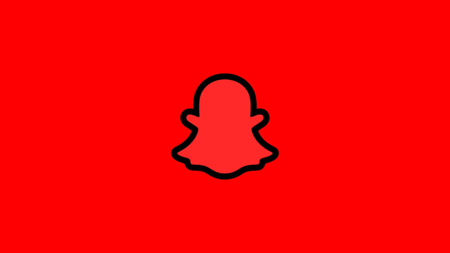 Red Snapchat Logo Design Wallpaper