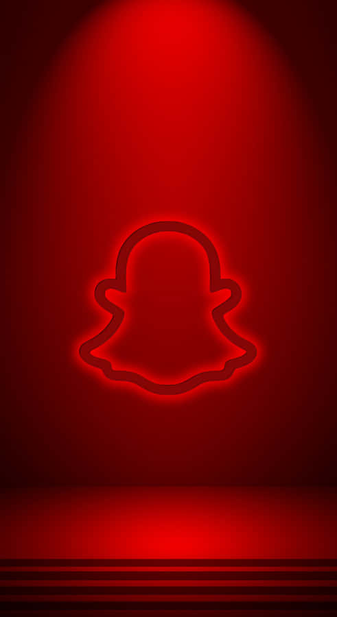 Red Snapchat Logo Design Wallpaper