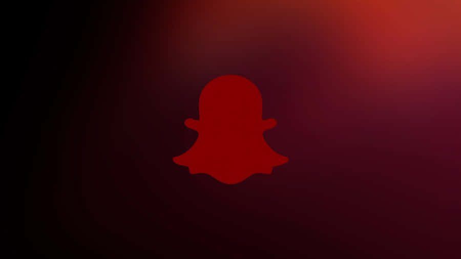 Red Snapchat Logo Design Wallpaper