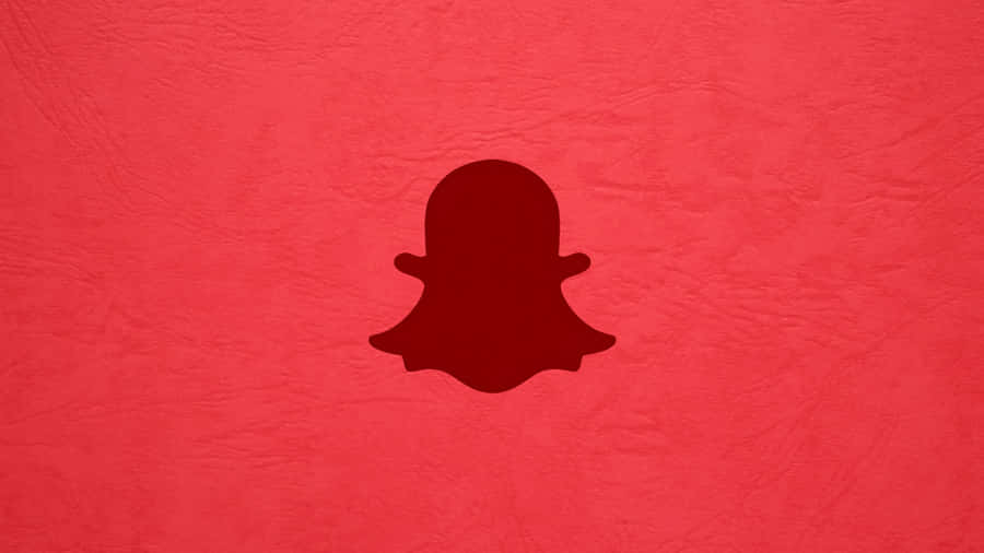 Red Snapchat Logo Design Wallpaper