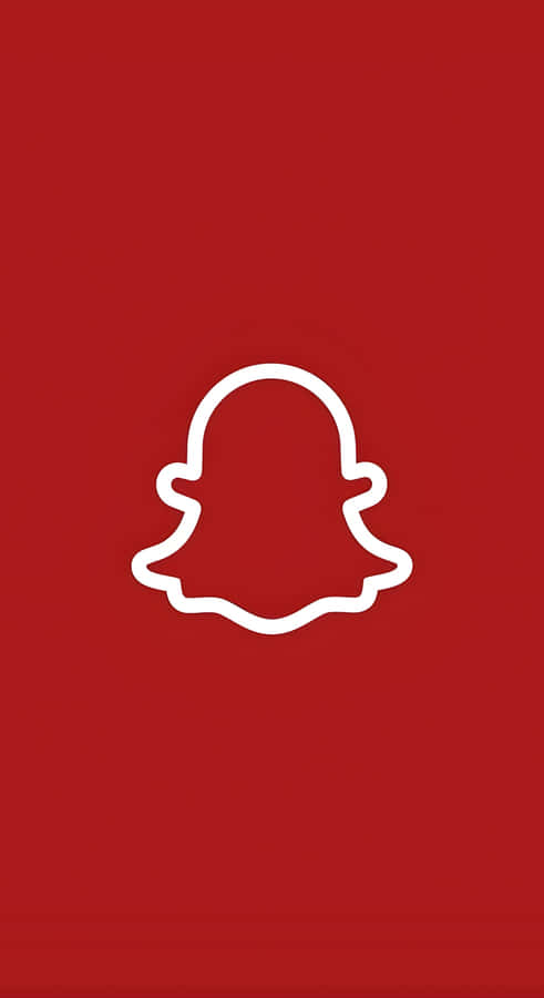 Red Snapchat Logo Design Wallpaper