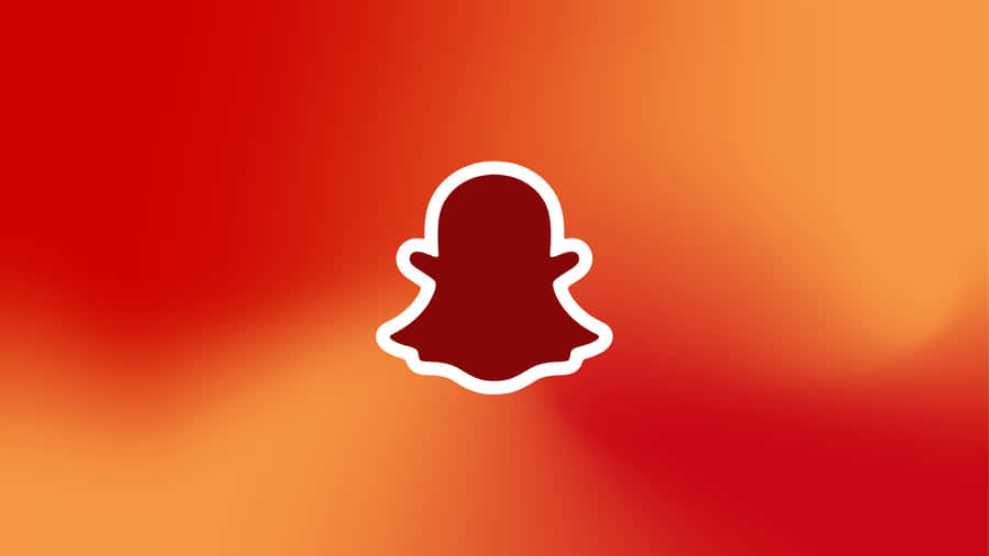 Red Snapchat Logo Design Wallpaper