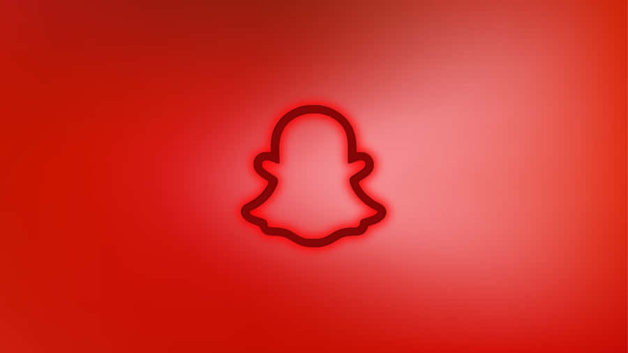 Red Snapchat Logo Design Wallpaper