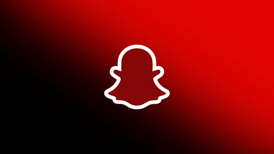 Red Snapchat Logo Design Wallpaper