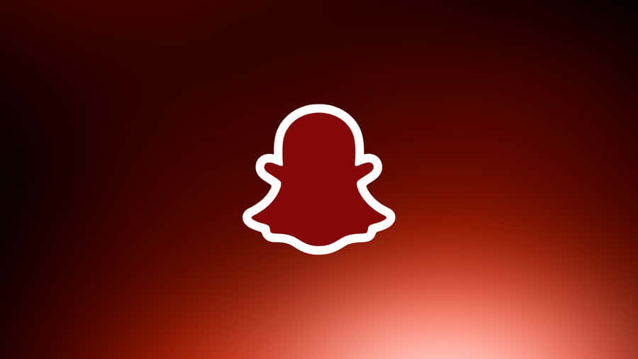 Red Snapchat Logo Design Wallpaper