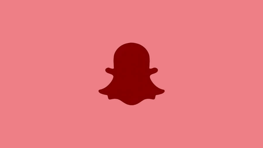 Red Snapchat Logo Design Wallpaper