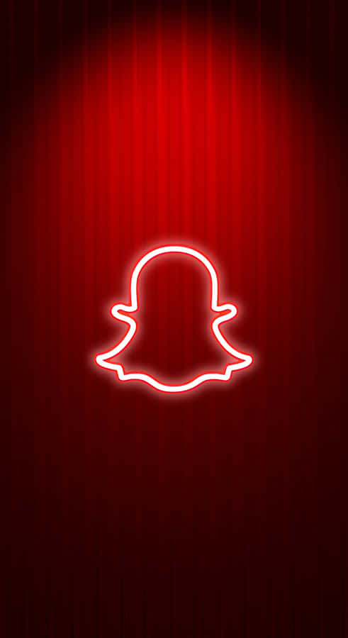 Red Snapchat Logo Neon Wallpaper