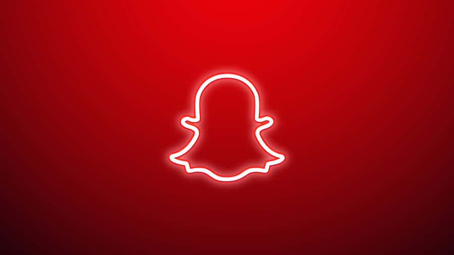 Red Snapchat Logo Neon Wallpaper