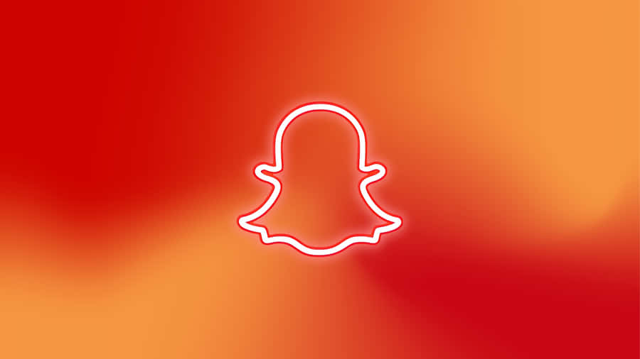 Red Snapchat Logo Neon Wallpaper