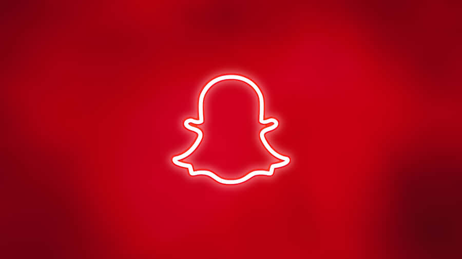 Red Snapchat Logo Neon Wallpaper