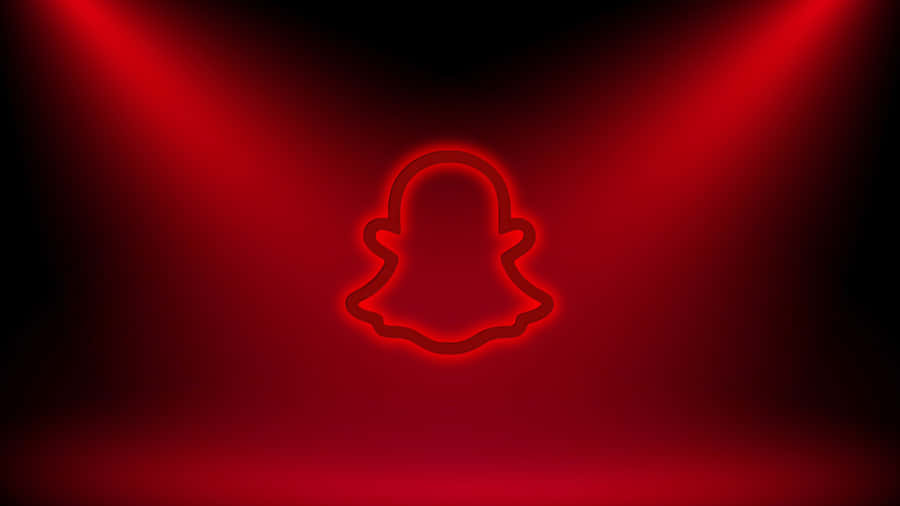 Red Snapchat Logo Neon Wallpaper