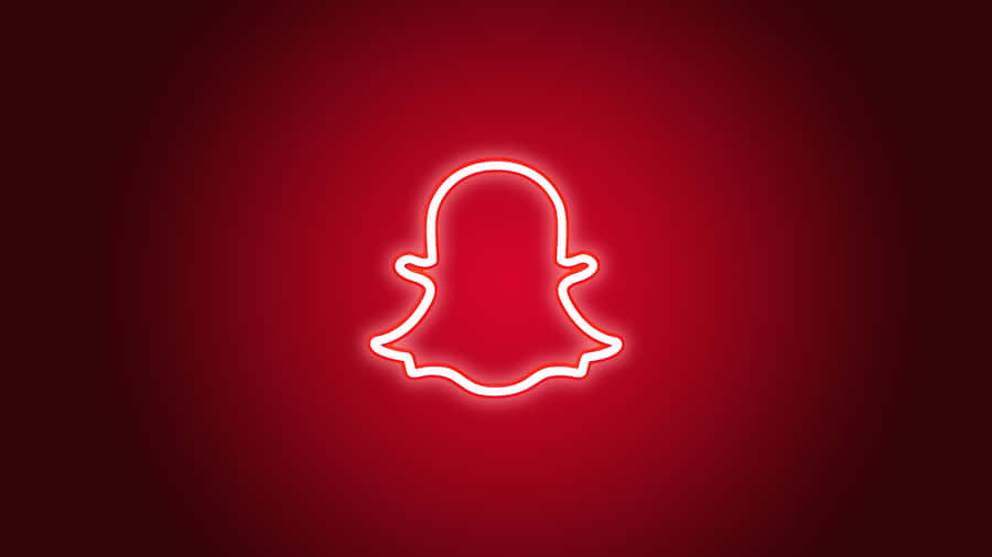 Red Snapchat Logo Neon Wallpaper
