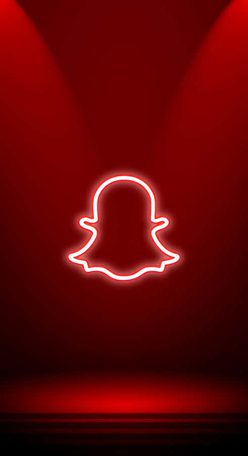 Red Snapchat Logo Neon Wallpaper