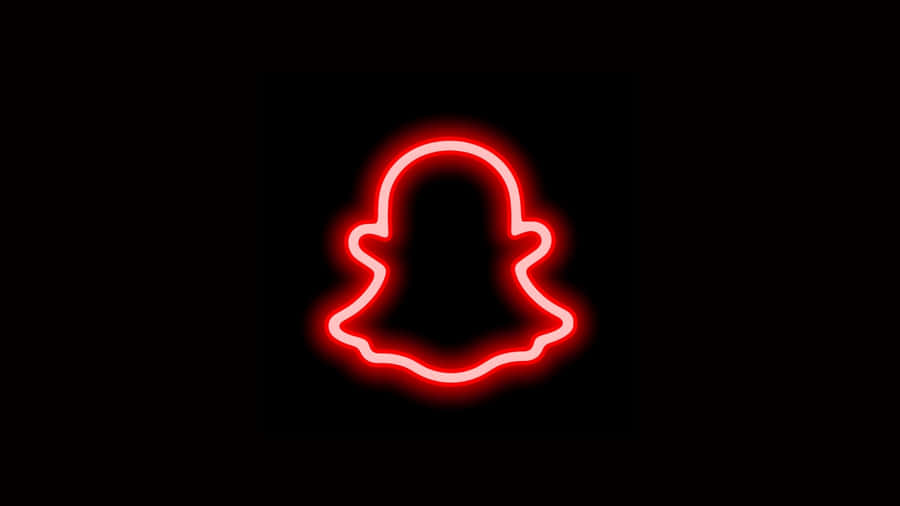 Red Snapchat Logo Neon Wallpaper