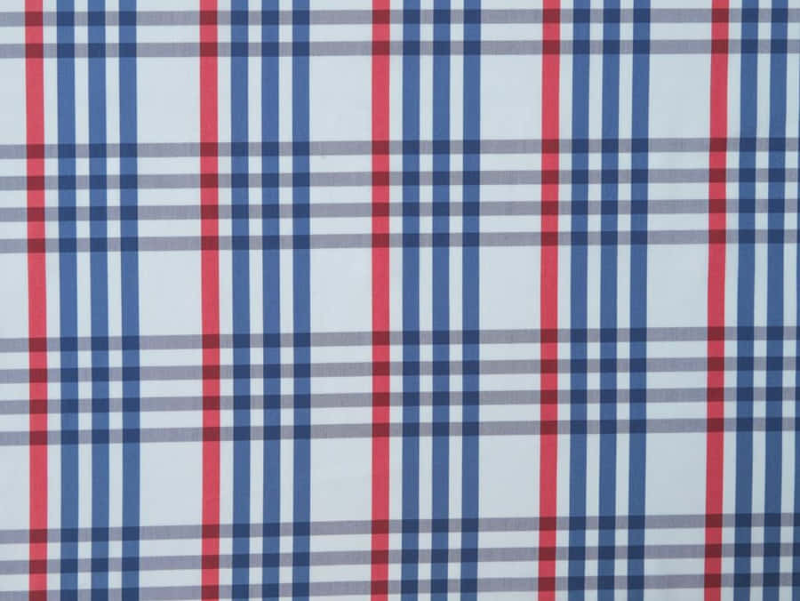Red White Blue Plaid Pattern Wallpaper