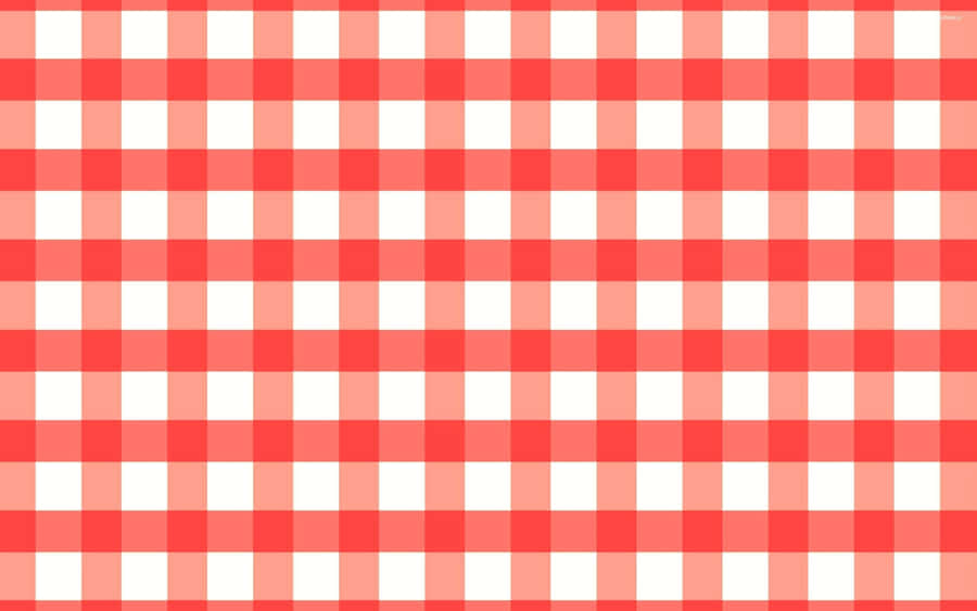 Red White Checkered Pattern Wallpaper