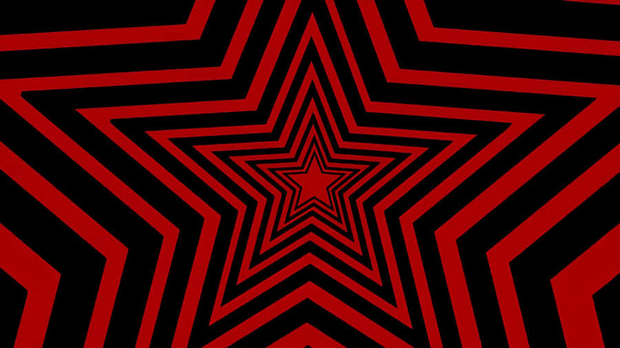 Redand Black Optical Illusion Star Wallpaper