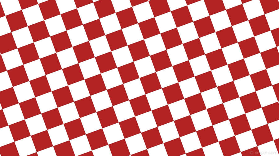 Redand White Checkered Pattern Wallpaper