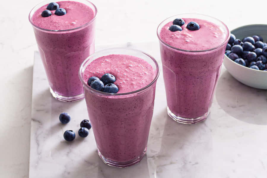 Refreshing Blueberry Smoothie To Satisfy Your Cravings Wallpaper