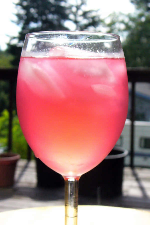 Refreshing Pink Lemonade In A Glass Wallpaper