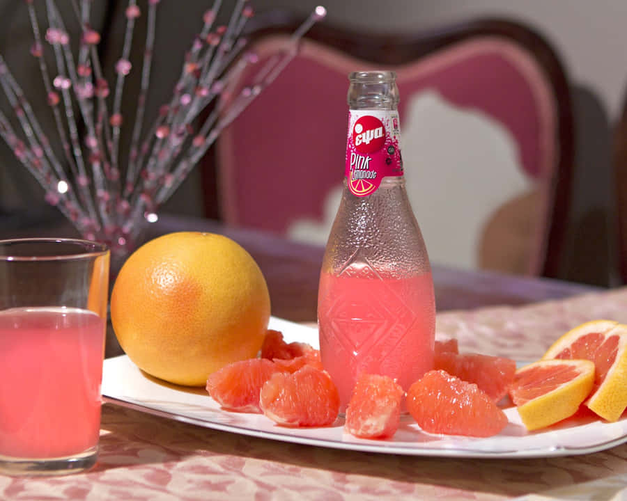 Refreshing Pink Lemonade In A Glass Wallpaper