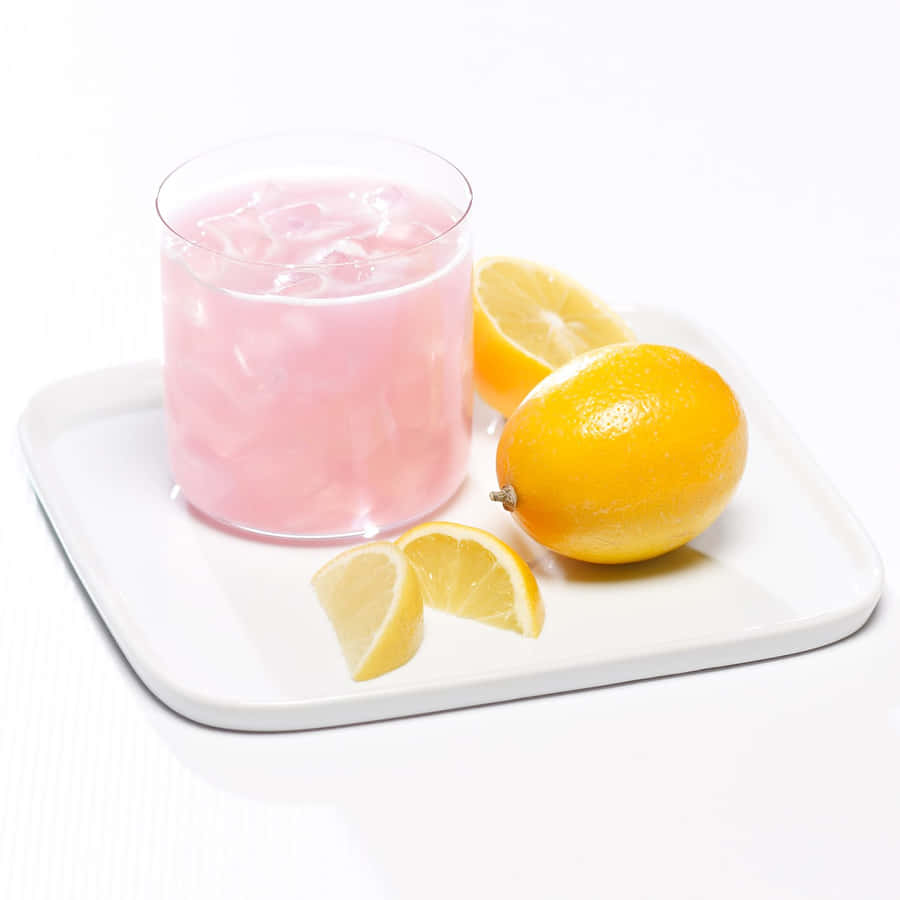 Refreshing Pink Lemonade On A Summer Day Wallpaper