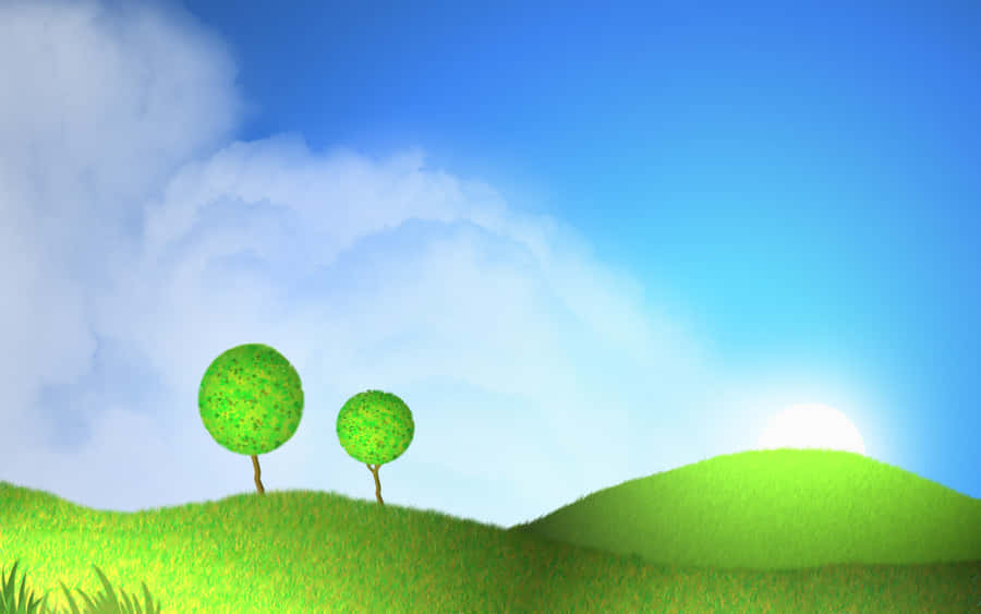 Refreshing Summer Breeze At The Ocean Shore Wallpaper