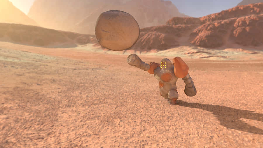 Regirock Throwing Rocks Wallpaper