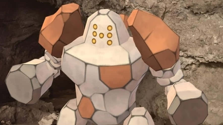 Regirock Walking Out Of A Cave Wallpaper