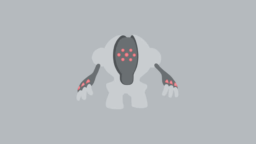 Registeel Gray Minimalist Illustration Wallpaper