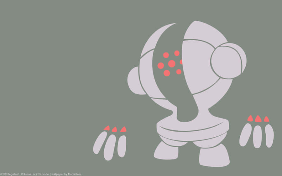 Registeel Minimalist Illustration Wallpaper