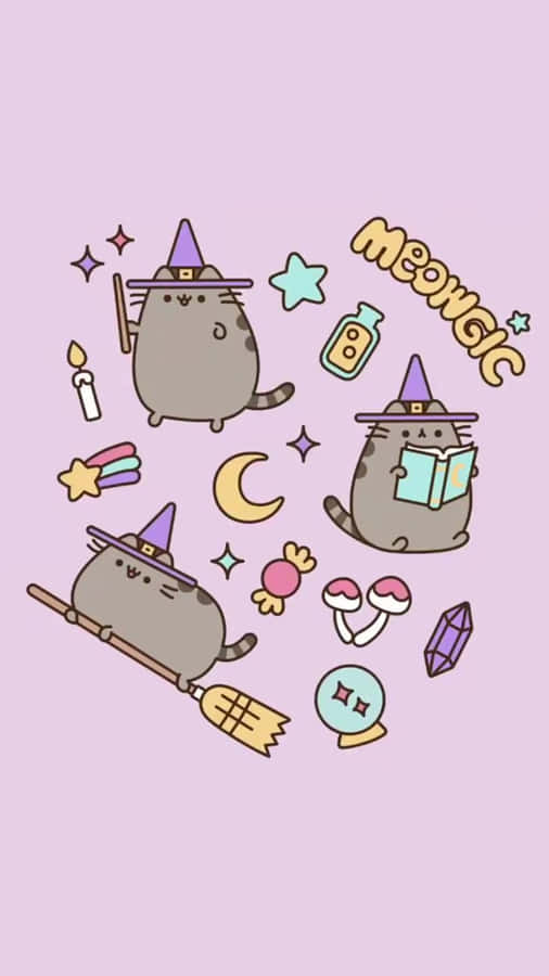 Relax With Kawaii Pusheen Wallpaper