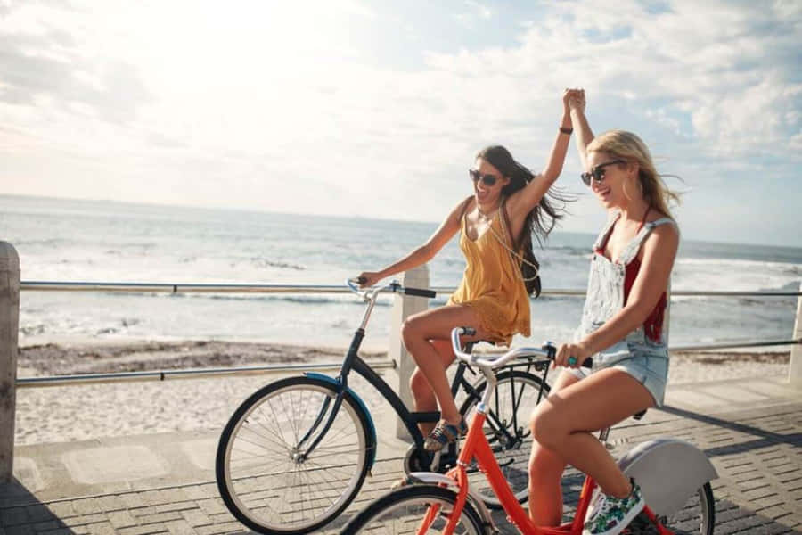 Relaxing Beach Cruiser Ride Wallpaper