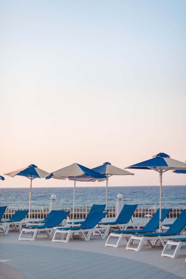 Relaxing Beach Sunbed Wallpaper