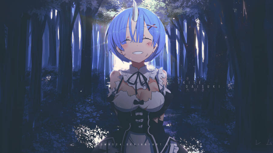 Rem In A Moment Of Despair Wallpaper