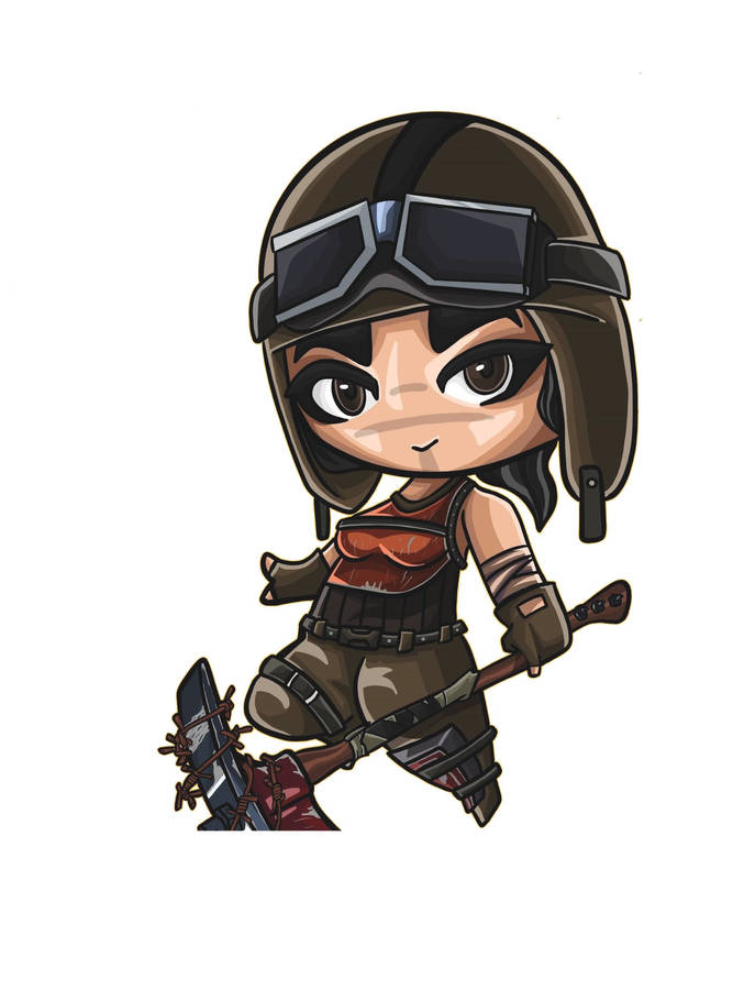 Renegade Raider Fortnite Cartoon Art Wallpaper