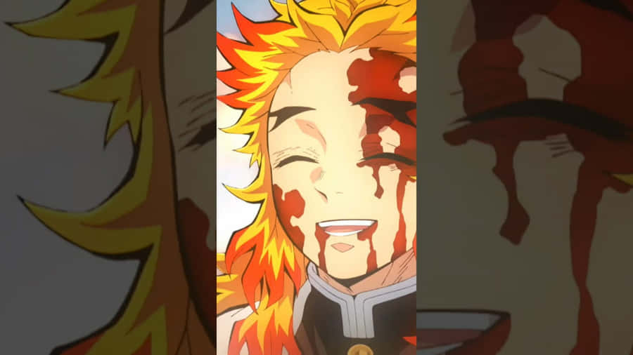 Rengoku's Valiant Last Stand Wallpaper