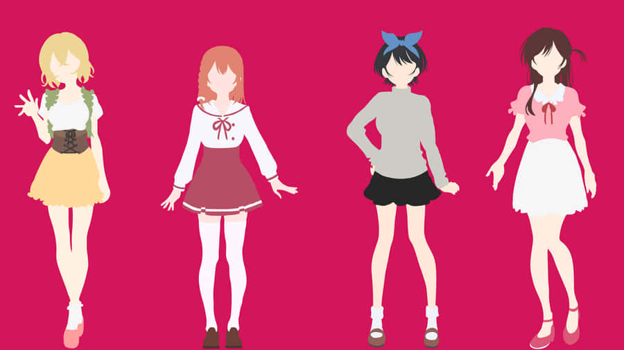 Rent A Girlfriend Characters Poster Wallpaper