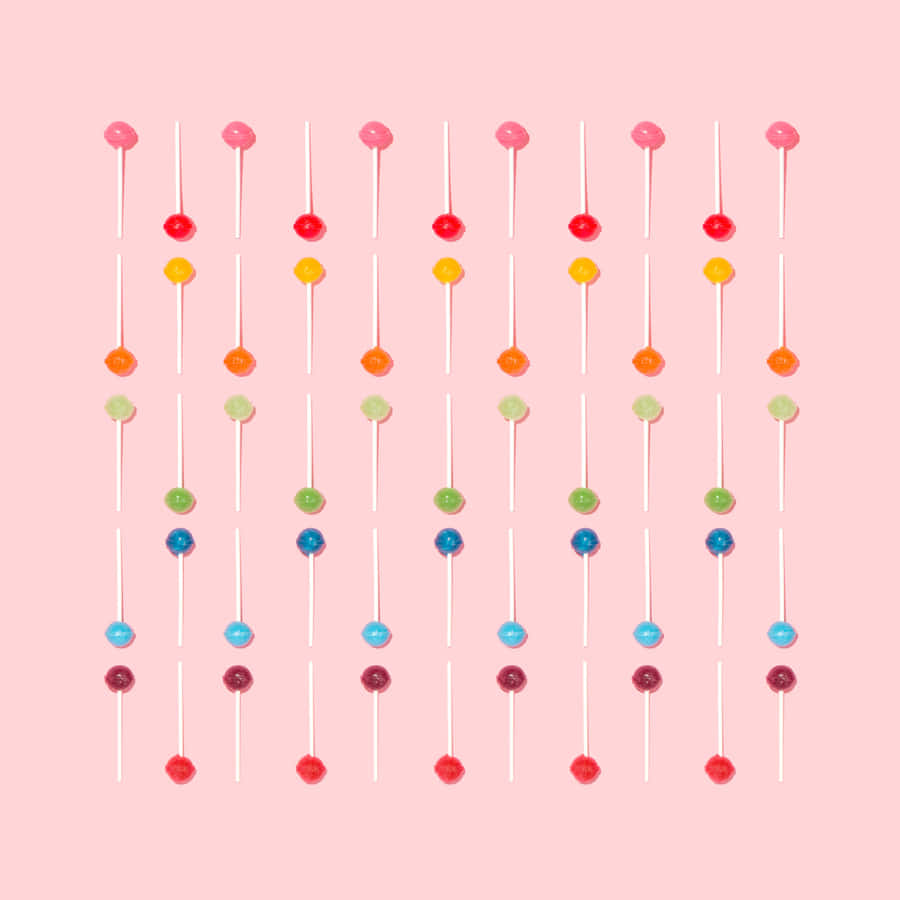 Repetitive Colorful Lollipops [wallpaper] Wallpaper