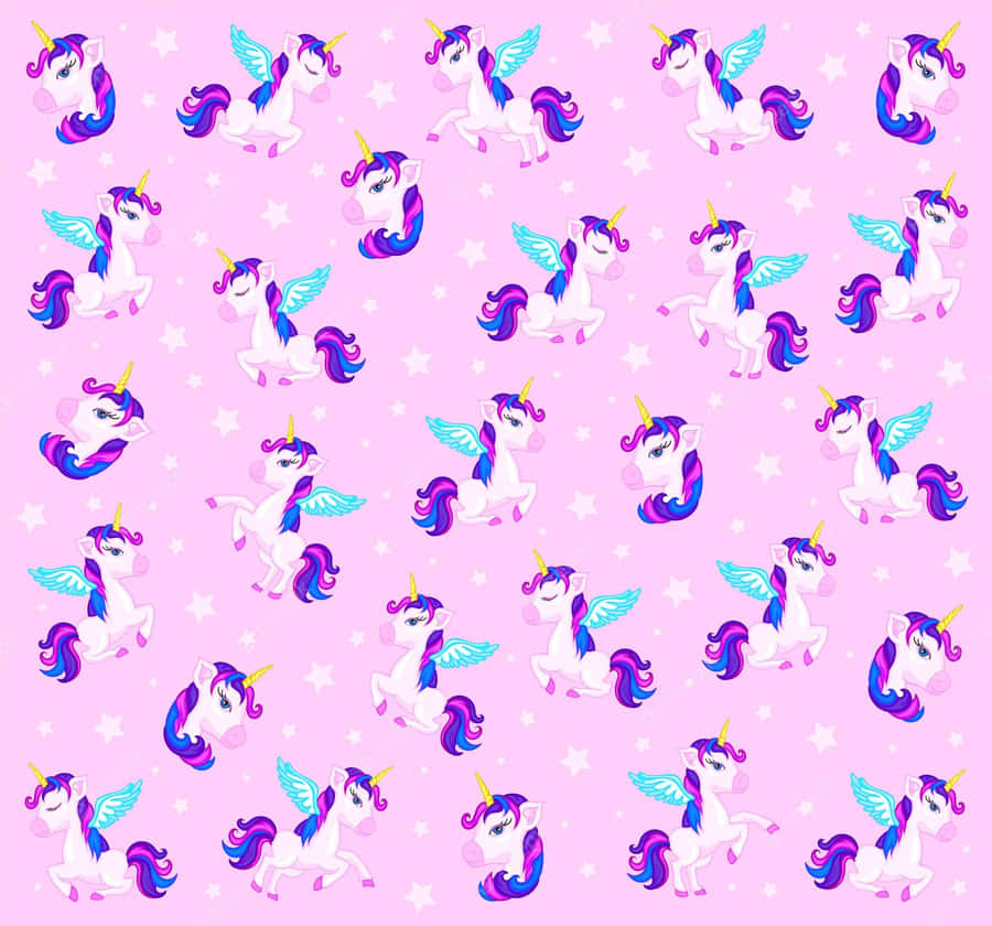 Repetitive Purple Unicorns [wallpaper] Wallpaper