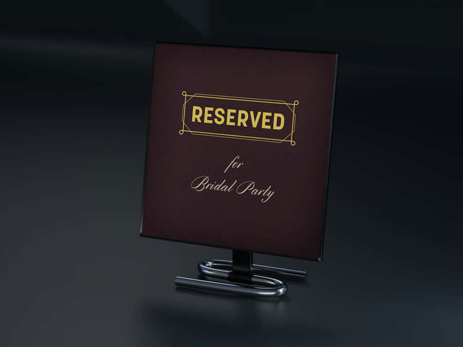 Reserved Seating For A Bridal Party Wallpaper