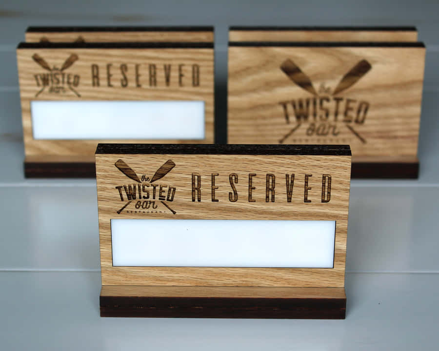 Reserved Sign Of Twisted Oar Restaurant Wallpaper