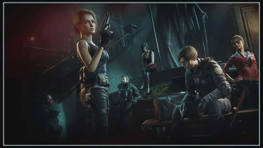 Resident Evil Heroes And Villains: A Clash Of Icons Wallpaper