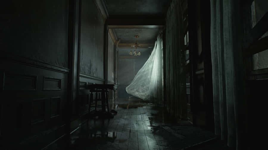 Resident Evil Requiem Haunted Hallway Wallpaper