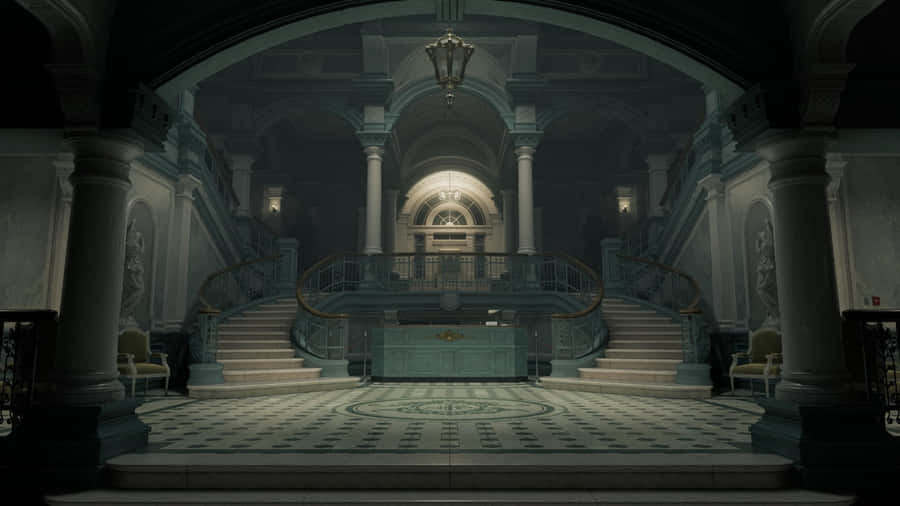 Resident Evil Requiem Mansion Interior Wallpaper