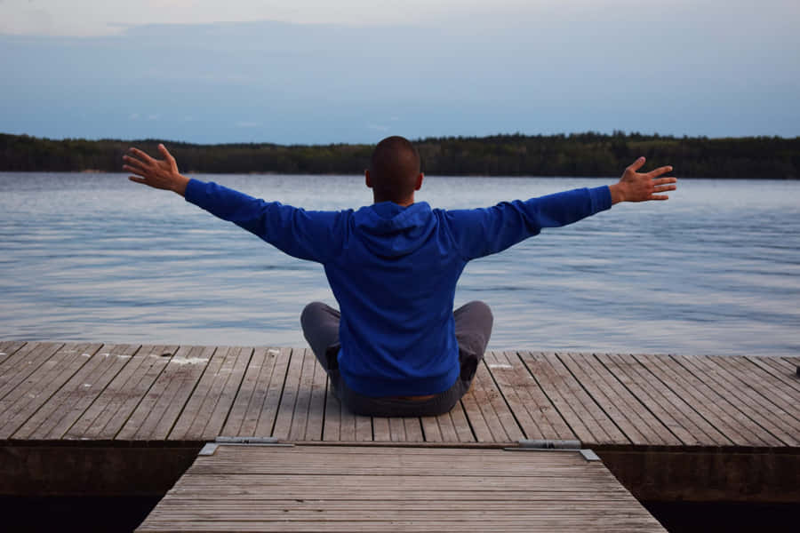 Resilient Person In Blue Wallpaper